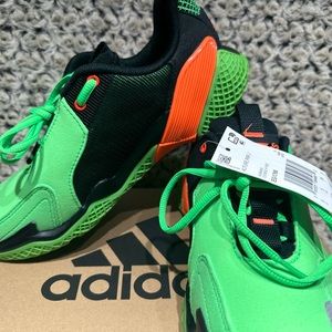 Adidas 4UTURE RNR J Boys Size 5.5 Brand New. Shock lime/orange/black Fabric.
